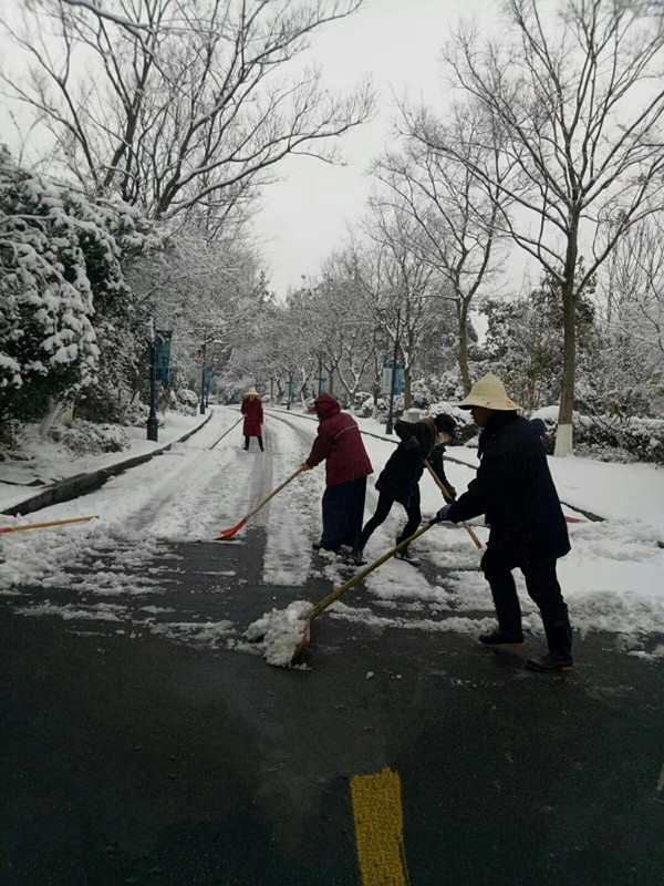 瑞雪紛飛揚，華悅物業(yè)掃雪忙